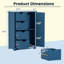 Armoire de rangement autoportante en bois avec 4 tiroirs