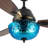 42"W Valencia LED Indoor Hand-Cut Glass Ceiling Fan With Remote Control-1934647395