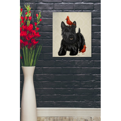 " Scottie Dog And Red Birds "