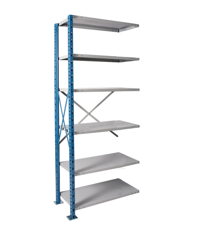 Étagère de rangement à 7 tablettes h-poteau à haute capacité open style h, L 48 po x P 24 po x H 123 po, 900 lb