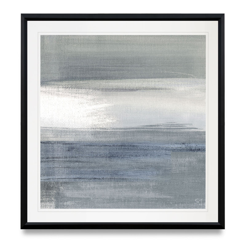 " Weathered IV ", 26.5" H x 26.5" W x 1.5" D, Black Plastic Framed