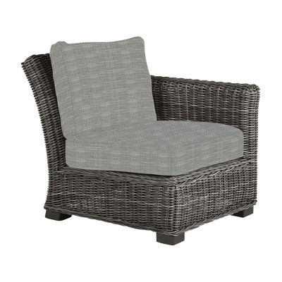 Rustic Woven Sectional Right - Slate Gray