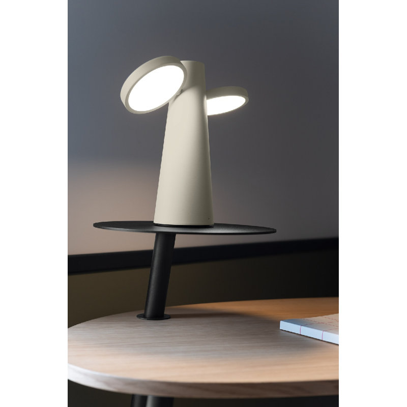 Oto LED Outdoor Table Lamp, Clay Gray