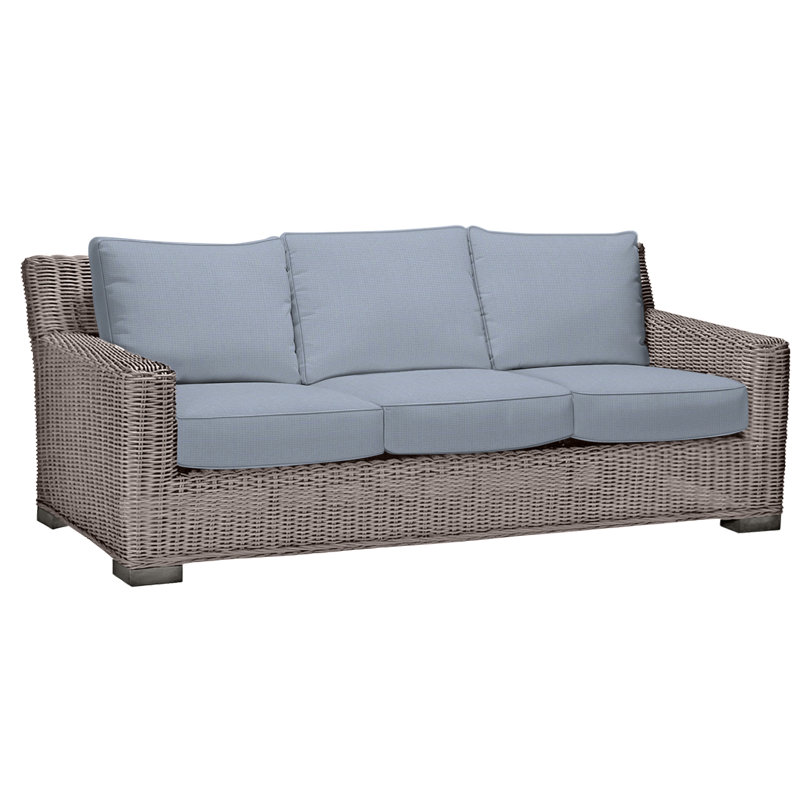 Canapé d'extérieur Rustic N-Dura, Welt, Sunbrella® ‑ Arbor Chambray colombe, Huître