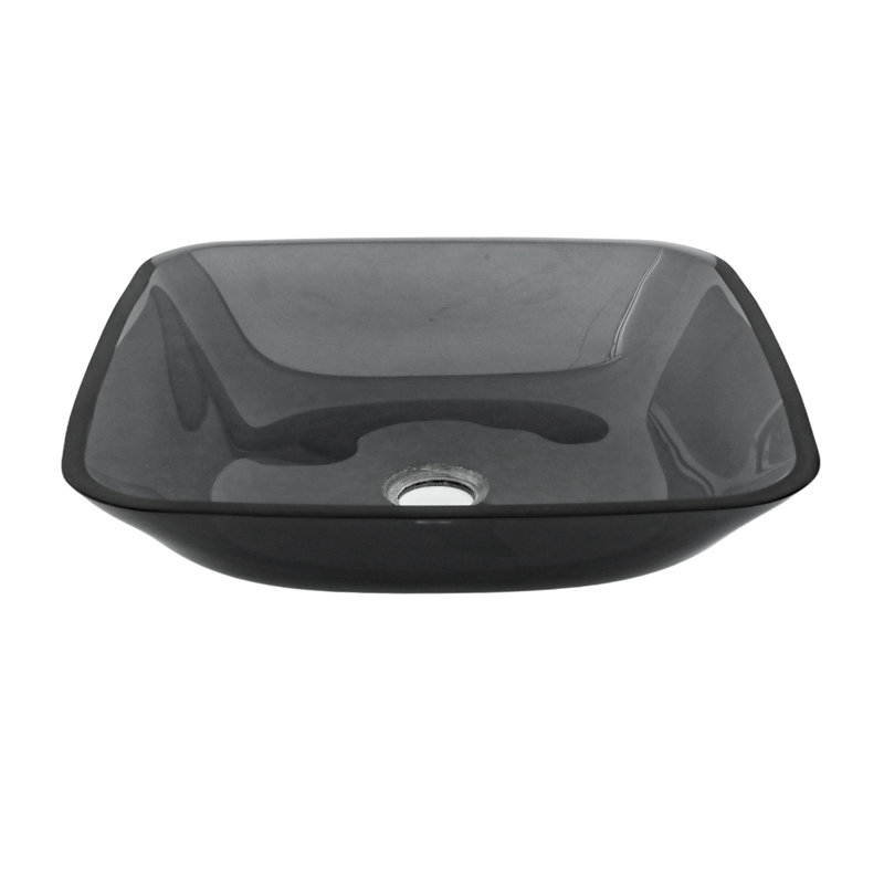 Bathroom Vessel Bathroom Sink Above Counter Grey Bowl Square Sink For Bathroom (No Faucet)