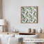 Floral blanc, fleurs roses, chalet, reproduction d'art non encadrée-618833101