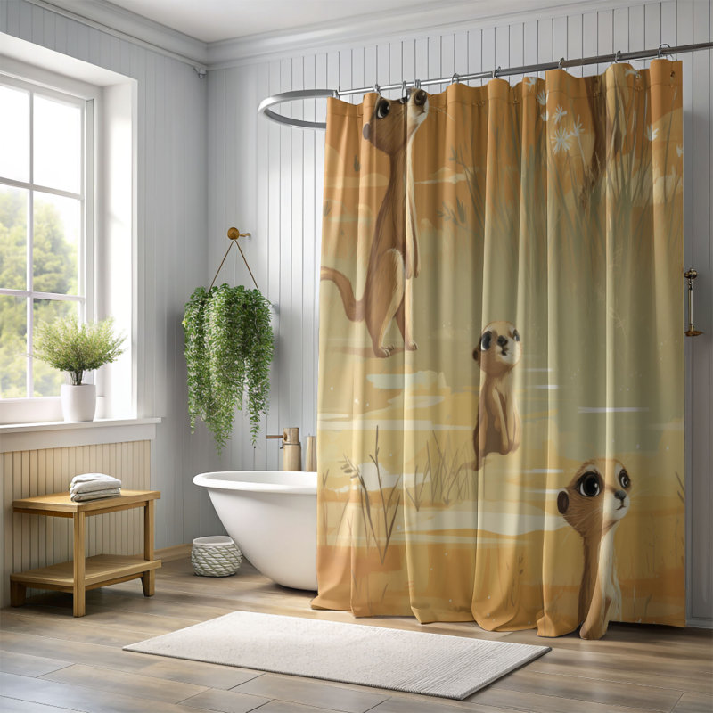 Playful Guardians - Rideau de douche Premium, L 71 po x L 74 po