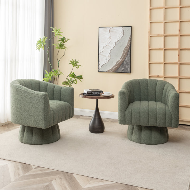 Fauteuil Aila, 100 % polyester vert