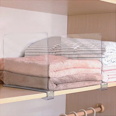 ACR-SHLD Sorbus Acrylic Shelf Dividers 6 Pack