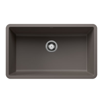 Precis Silgranit 30" Single Bowl Undermount Kitchen Sink - Volcano Gray