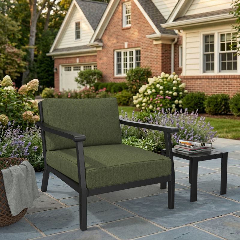Sunbrella® Outdoor Deep Seating Louge Chair Cushion, Canvas Fern, 26" W x 30" D