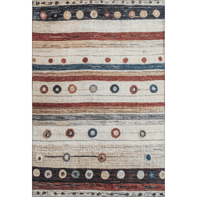Premium Machine Washable Millbrook AMF1964 Stripes Rug, Rectangle 5' x 7'6"