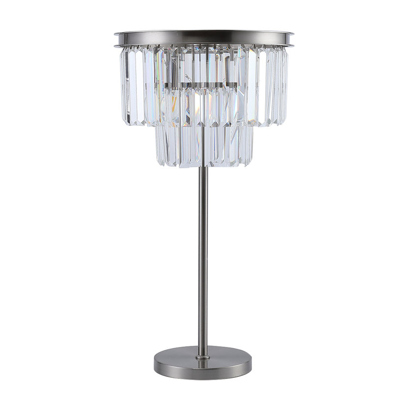 Lampe de table en cristal Lemanski, 120V, 100W, In-Line