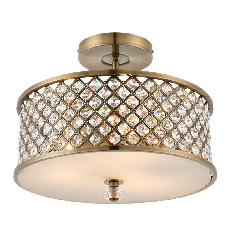 Augustine Crystal Semi Flush Mount