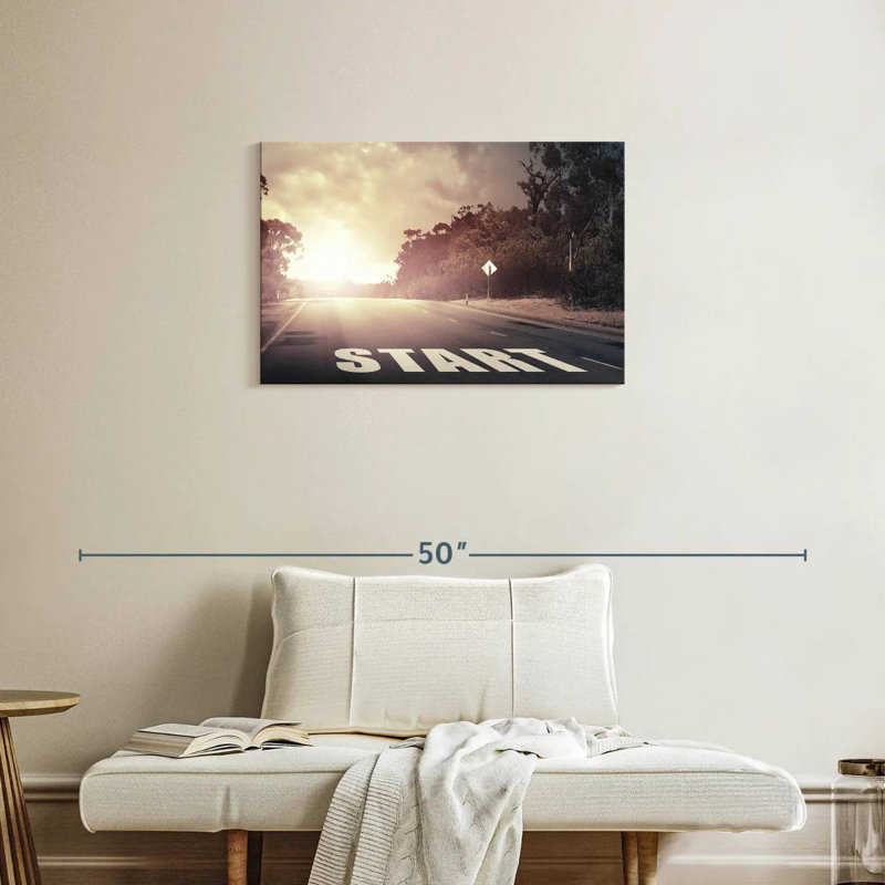 Tergel Start Road Typography, 20" H x 30" W