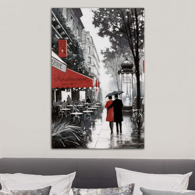 Rainy Paris II by A. Orme - Wrapped Canvas Print