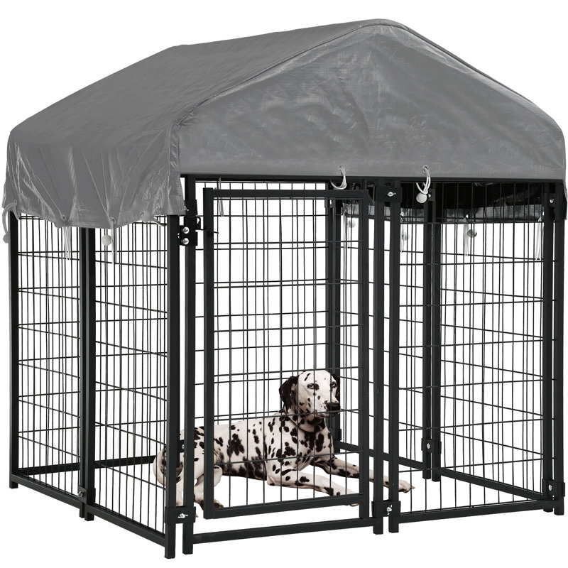 Clôture pour chien, enclos extérieur pour chien, H 7 pi 5 po x l 3 pi 8 po x P 5 pi 8 po