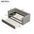 Twin Daybed With Trundle, Upholstered In Gray Comfort Padding Back Size Back, Construction