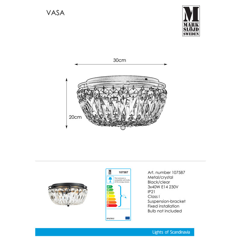 Rock Glass Flush Mount