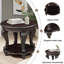 Table de bout ronde de 22 po, table d'appoint en bois massif avec tablette, table de coin de salon facile à assembler-1753364871-1753364868