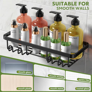 Makensey Adhesive Shower Shelf (Set of 2) Rebrilliant Finish: Green