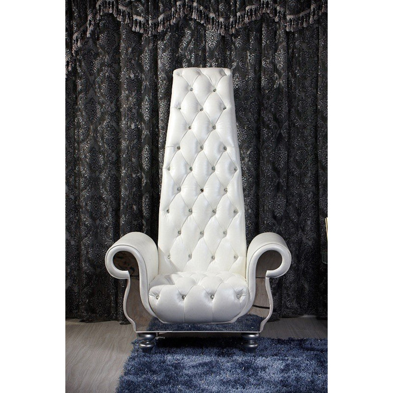 Kyrie Genuine Leather Club Chair, 72"H x 43"W x 42"D