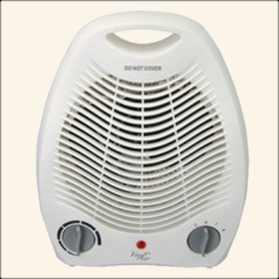 Vie Air 1500W Portable 2-Settings White Office Fan Heater With Adjustable Thermostat