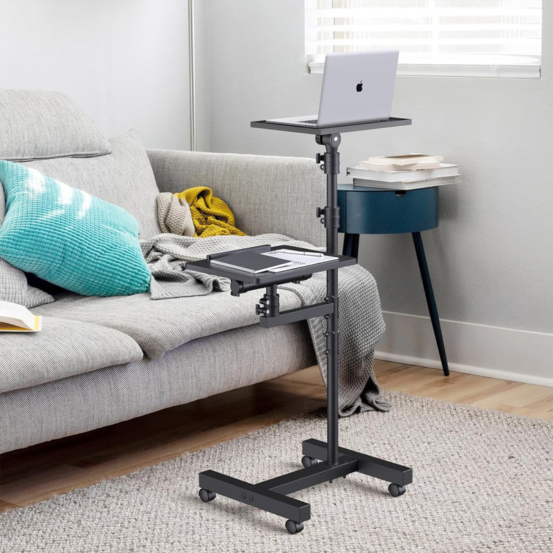 45'' H x 18.9'' W Laptop Cart with Wheels