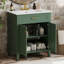 Meuble-lavabo de 30 pouces avec lavabo en céramique, porte à fermeture en douceur et tablettes réglables