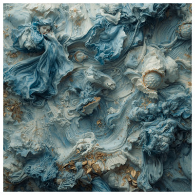 Tapis de bain bleu