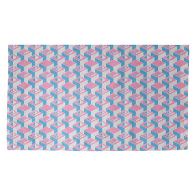 Gratte-ciels rose/bleu Tapis décoratif