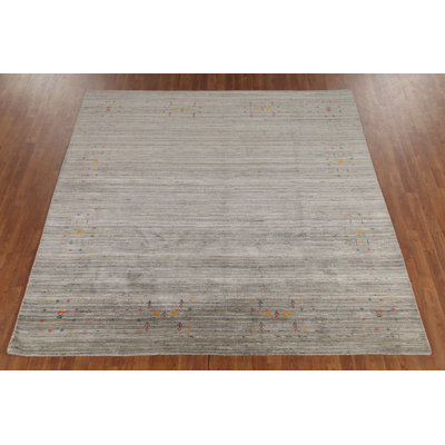 Striped Handmade Gabbeh Square Area Rug 8x8