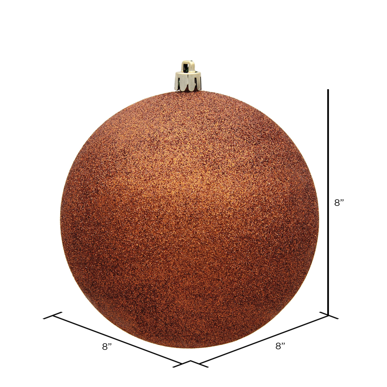 Shatterproof Bauble, Copper, 8" 