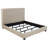 Oatmeal Upholstered Eastern Panel Bed