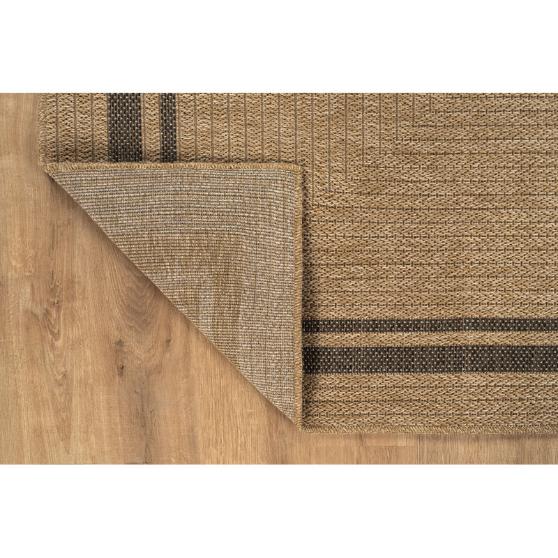 Indoor Outdoor Area Rug, Rectangle 10' x 14', Beige