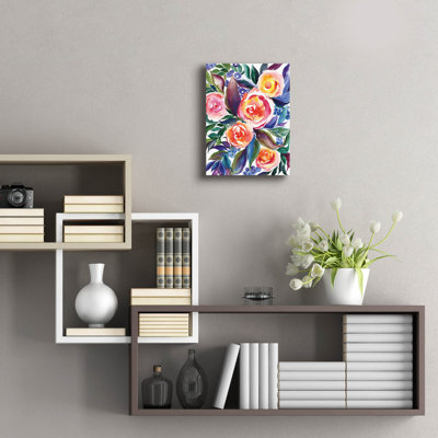 Winston Porter 'Rose Trio' by Kristy Rice Acrylic Glass Wall Art