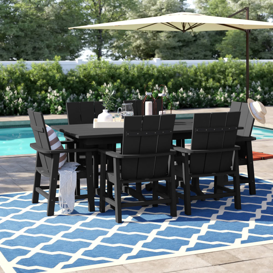 POLYWOOD x Sol 72 7-Piece Modern Dining Set Sol 72 Outdoor™ 