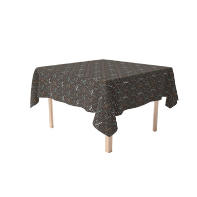 Square Tablecloth, 100% Cotton, 52X52", Deer In Trees