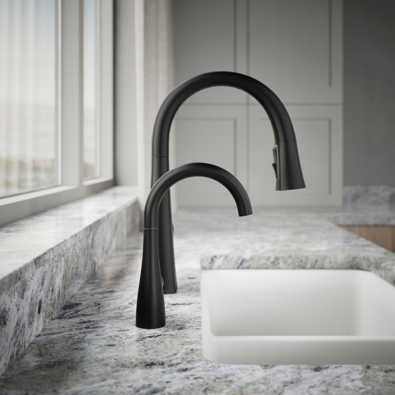 Transitional Beverage Faucet, Matte Black