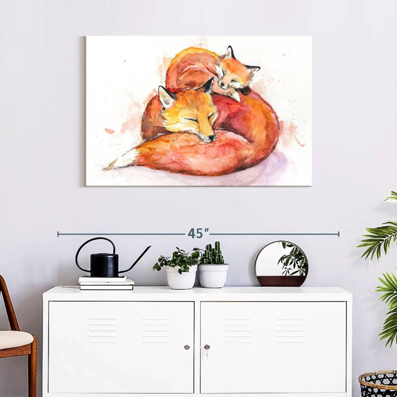 Brampt Foucault's Foxes, 24" H x 36" W
