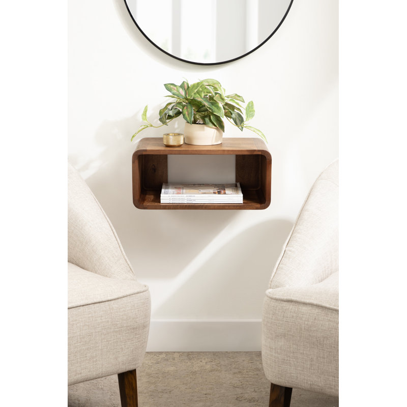 Wood Floating Side Table