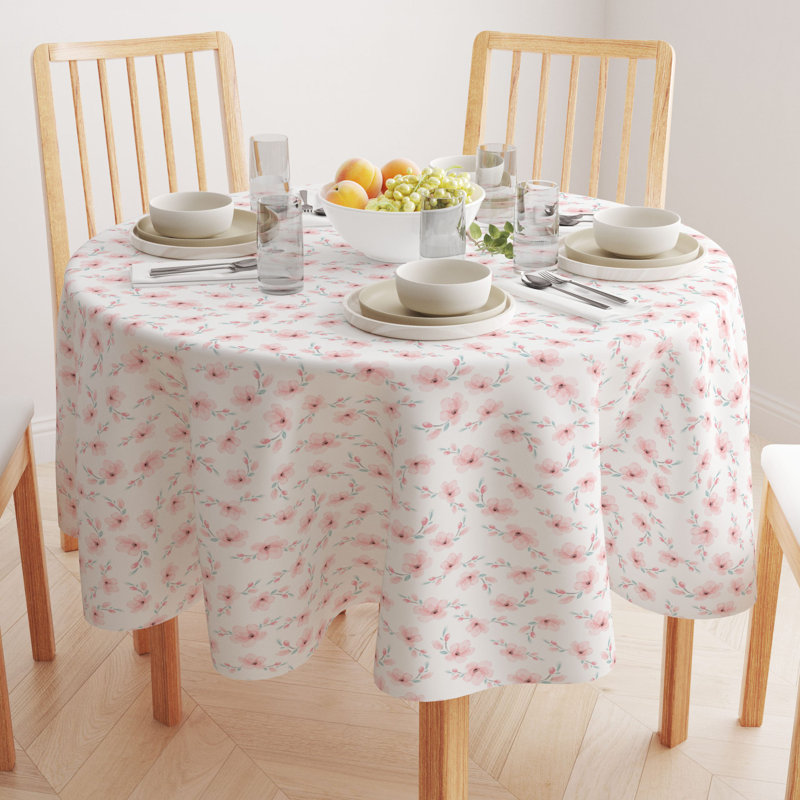 Round Cotton Twill Tablecloth