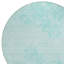 Tapis extérieur lavable floral bleu sarcelle et ivoire 8 pi