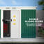 Deep Green 9 X 4ft Galvanised Metal Garden Storage Shed, Outdoor Tool House With Foundation Kit, Lockable Double Doors & Vents