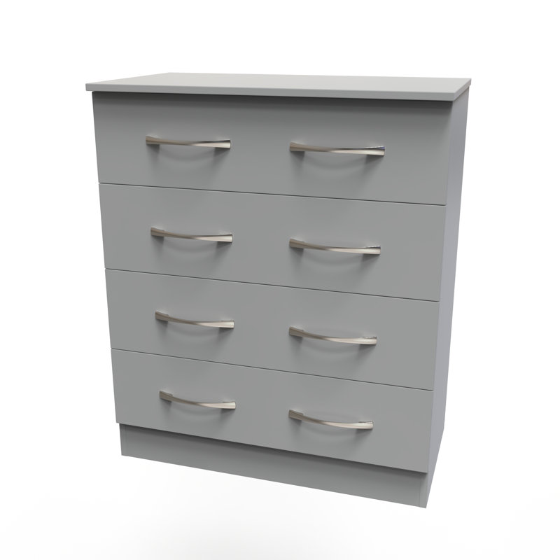 Fully Assembled Alinuswe 4 - Drawer Chest of Drawers, Dusk Grey