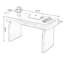 Bureau rectangulaire à 2 tiroirs en bois massif et en bois manufacturé brun noisette-109310391