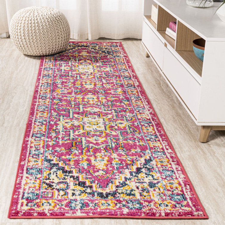 Brooklyn Geometric Medallion Red/Pink Rug