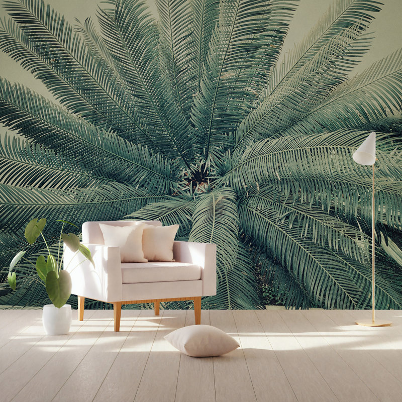 Murale forêt tropicale palmier leaf Ellensburg, L 114 po x l 204 po