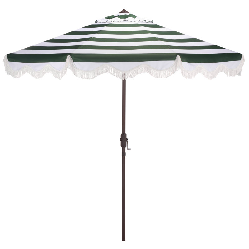 256.01cm Market Parasol, Hunter Green Stripe