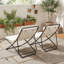 Chaise longue pliante d'extérieur en 2 pièces avec dossier réglable, siège rembourré, chaise longue portative pour terrasse et piscine-1532206994